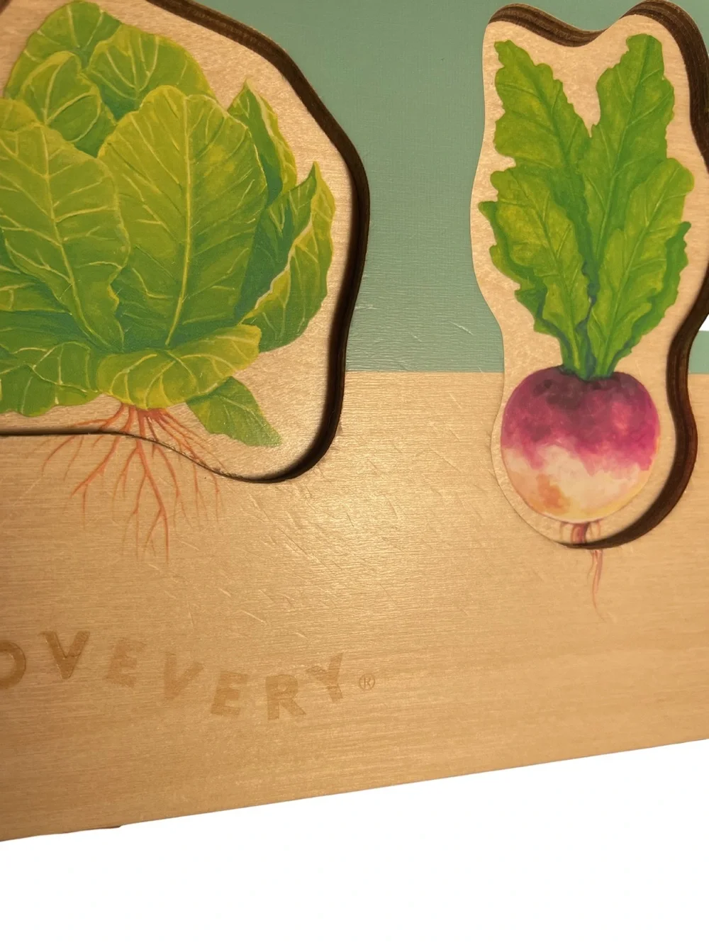Lovevery Community Garden Wooden Peg Puzzle Montessori Toddler Toy Farm Veggies